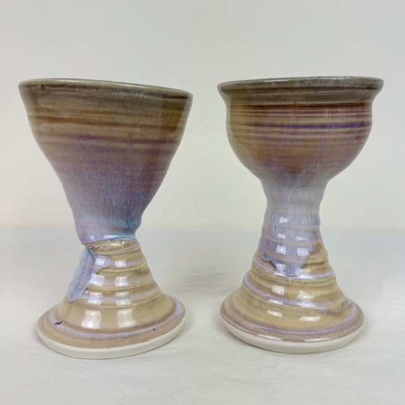 Ceramic Handmade Face Goblet Cups (set of 2) - Picture 2 of 10